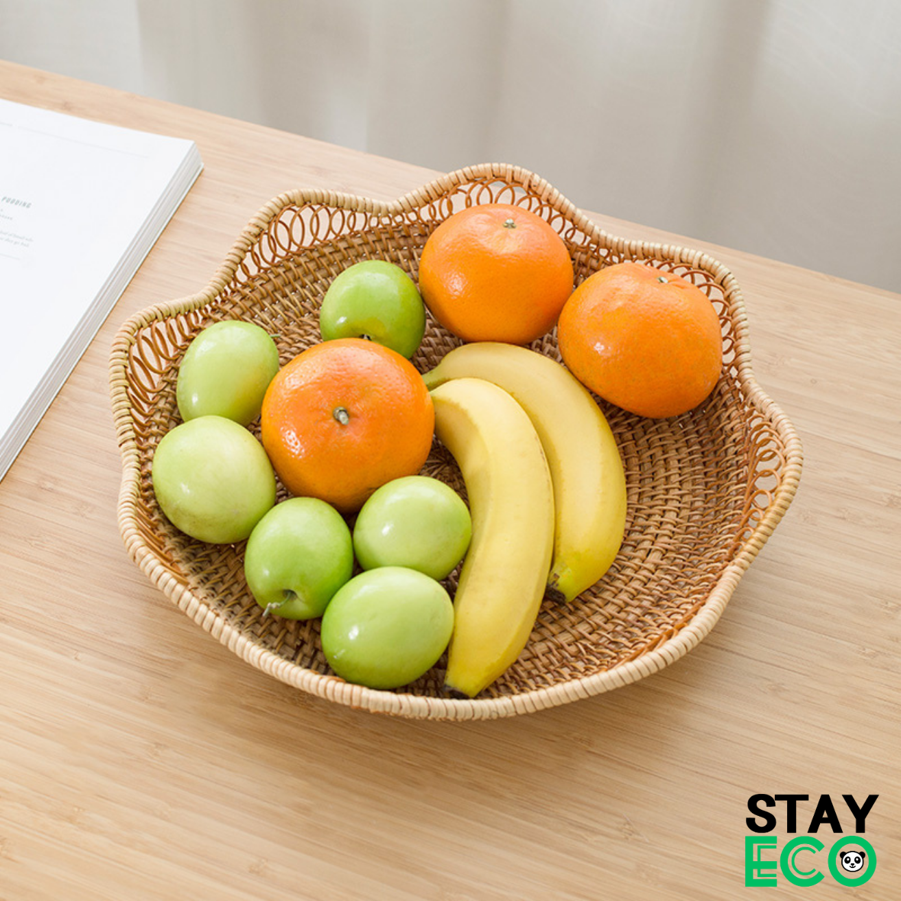 Khay đựng đa năng STAY ECO khay đựng mỹ phẩm mây tre đan Rattan Tray thân thiện môi trường- handicrafts