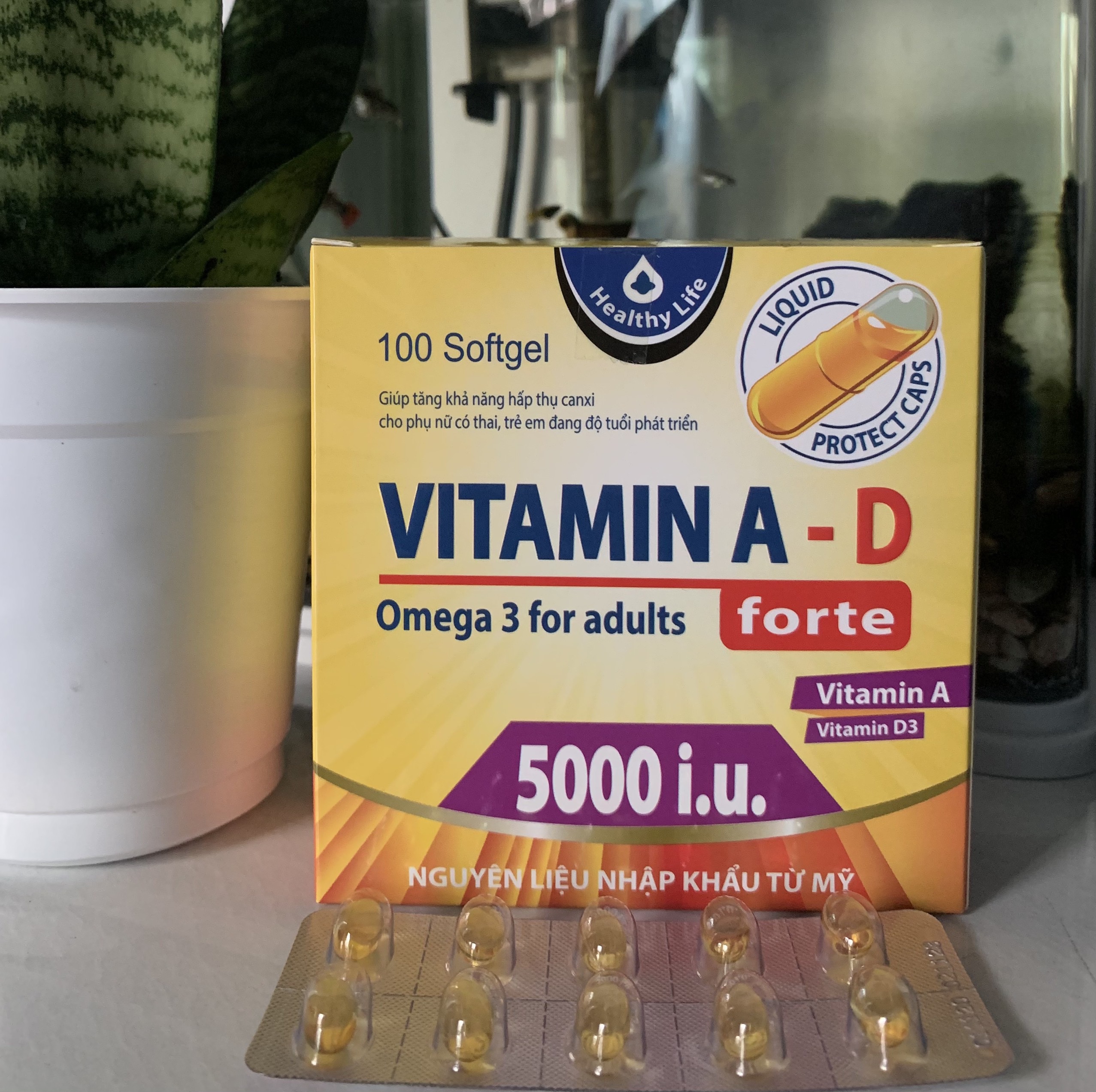 Viên Uống Vitamin A D Bổ Sung Vitamin Giảm Nguy Cơ Khô Mắt Mỏi Mắt Còi Xương Hỗ Trợ Đẹp Da Hộp 100 Viên