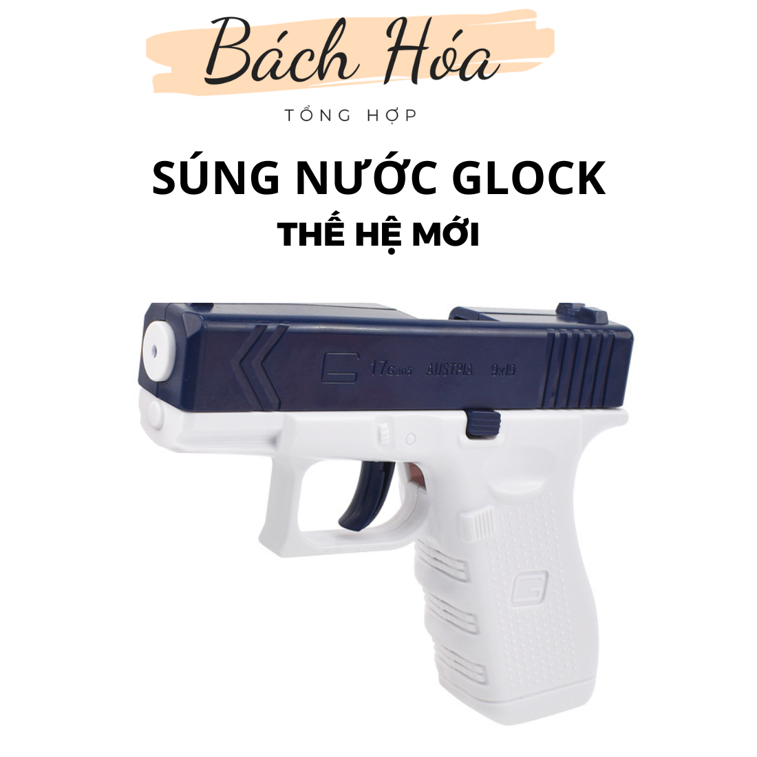 Đồ chơi súng nước glock - đồ chơi trẻ em, thích hợp cho bé vận động ngoài trời