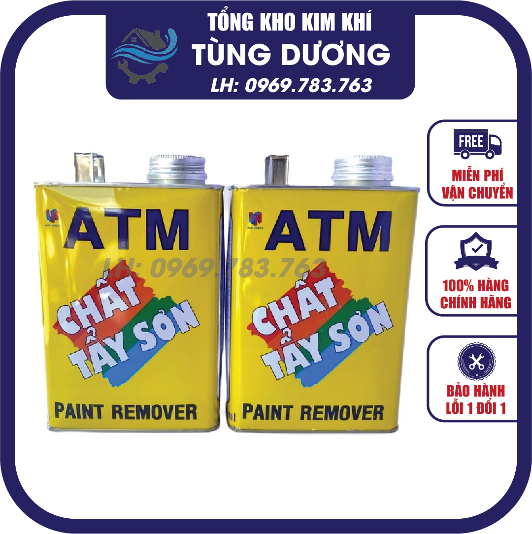 XẢ HÀNG Chất tẩy sơn ATM, dung dịch tẩy sơn trên mọi chất liệu dung tích 875ml