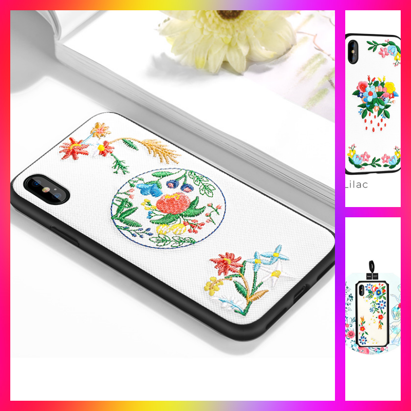 [HCM]Ốp lưng vải thêu hoa văn cao cấp hoco dùng cho dòng iphone X/ Xs