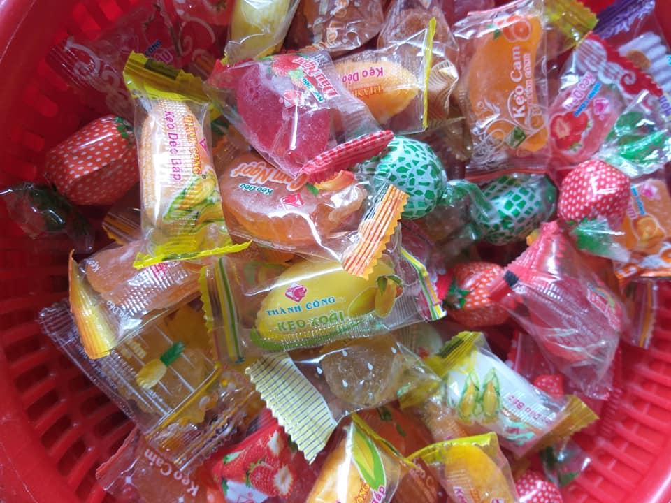 Kẹo dẻo thập cẩm (bắp, dưa hấu, dâu tây....), các loại mứt sấy tổng hợp