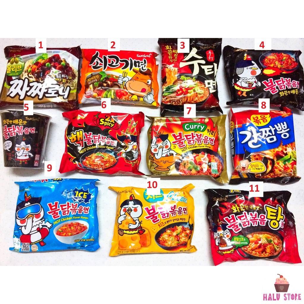 [SIÊU HOT] COMBO 7 loại mì cay Samyang ngon nhất Hàn Quốc