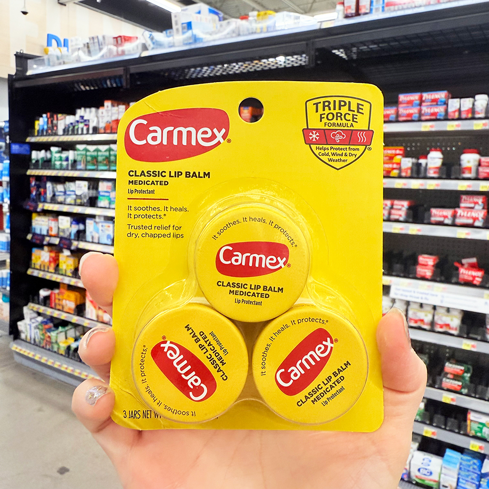Dưỡng môi Carmex Classic Medicated Jar, 3 x 7.5g.