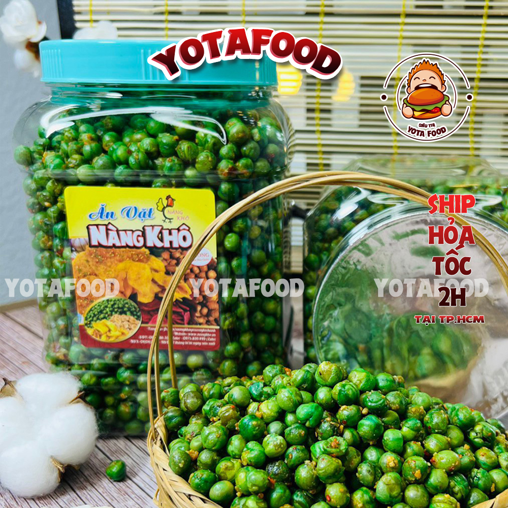 1Kg Đậu Hà Lan Tỏi Ớt Yotafood ( Giòn ngon - Đậm vị) | tốt cho người ăn kiêng