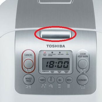 Lẫy khoá nắp gài linh kiện thay thế nồi cơm điện tử Toshiba Rc-18NMF hoặc Rc-10NMF, cam kết sản phẩm đúng chất lượng