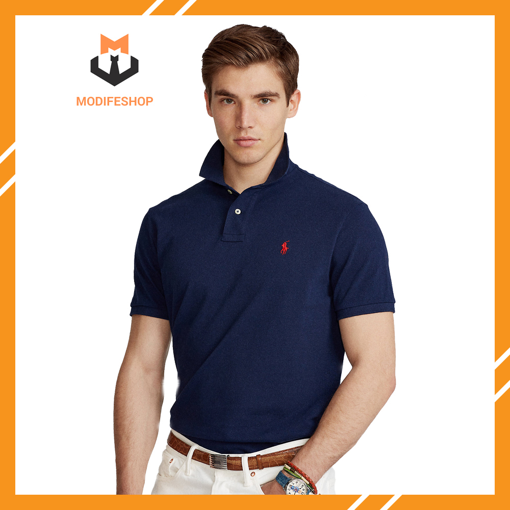 Áo polo Ralph Áo thun Nam có cổ vải cá sấu cotton gai mềm mịn - Modife Shop