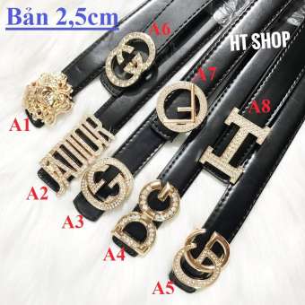 Thắt lưng nữ nhiều mẫu đính đá - Bản 2cm