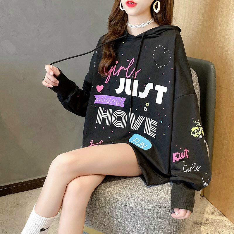 ÁO KHOÁC NỮ - ÁO KHOÁC HOODIE UNISEX TAY DÀI BÓ CHUN HOT HIT MŨ LIỀN CÓ DÂY RÚT THÍCH HỢP ĐI CHƠI ĐI HỌC
