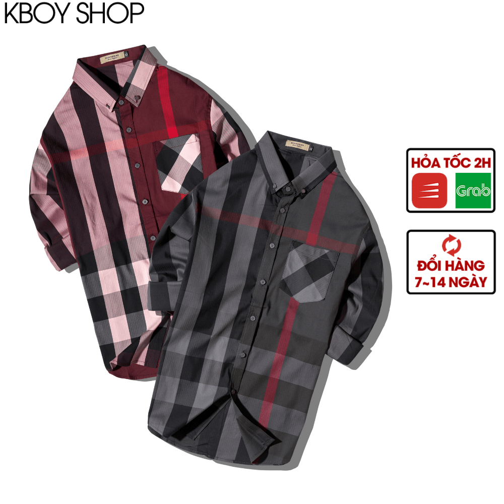 Áo Sơ Mi Tay Dài Nam Chất Liệu Cotton Spandex cổ bẻ kẻ sọc caro form rộng big size thấm hút mồ hôi tốt - T1954