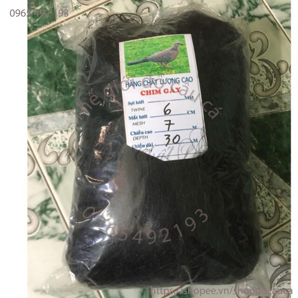 Lưới chim 6cm cao 7m dài 10m đến 30m bắt các loại chim to như cứ gáy các loại lưới rất nhật bén (cam kết