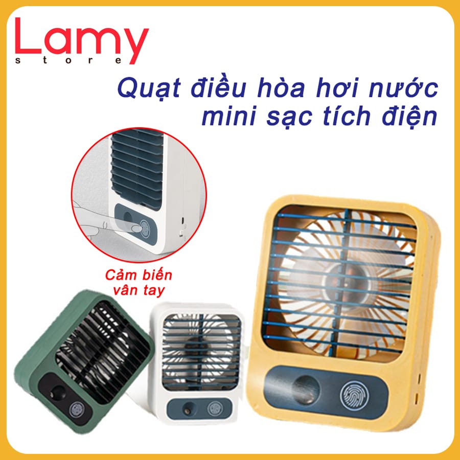 Quạt điều hoà hơi nước mini để bàn, Quạt phun sương mini sạc tích điện dung tích bình chứa nước 150ml, Quạt Phun Sương Hơi Nước Mini quạt điều hòa quạt hơi nước quạt hơi nước làm lạnh quạt điều hoà hơi nước quạt mi