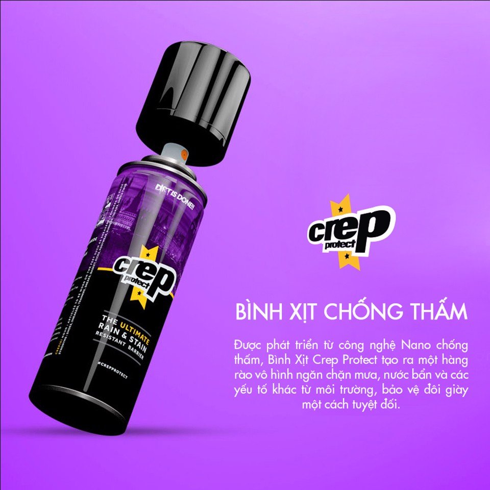 Bình xịt nano chống thấm bảo vệ giày Crep Protect Spray 200ml Xịt Nano