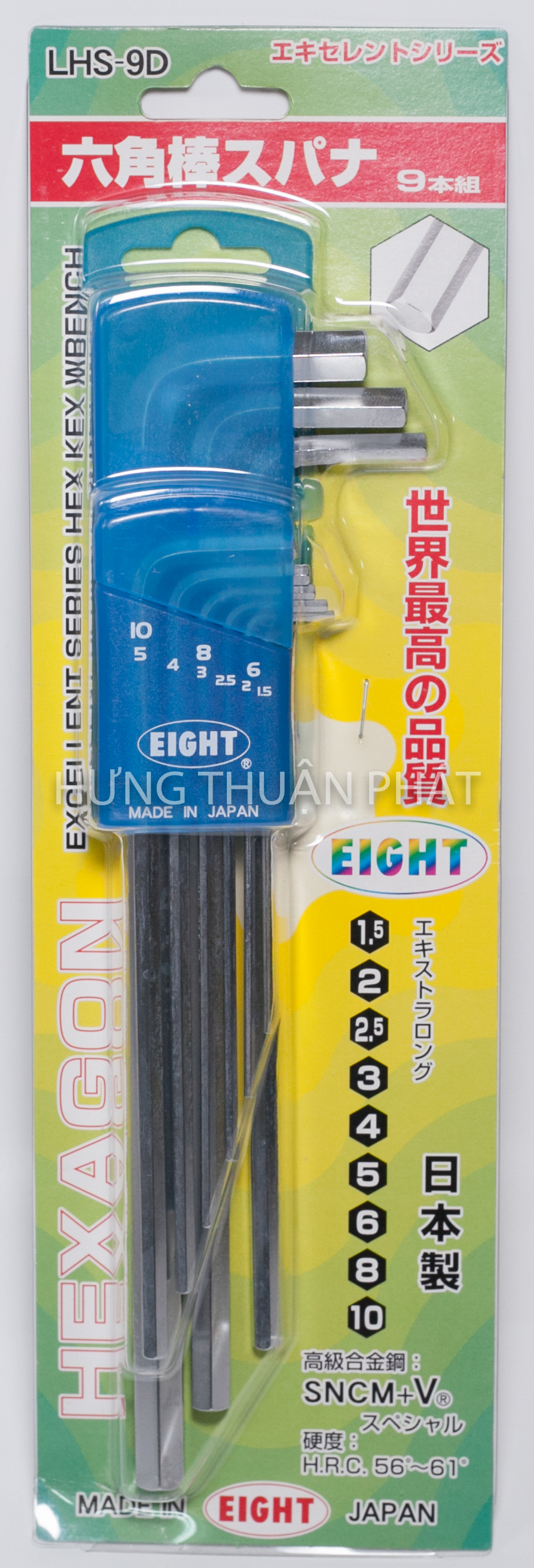 Bộ lục giác eight đầu bằng 9 chi tiết lhs-9d