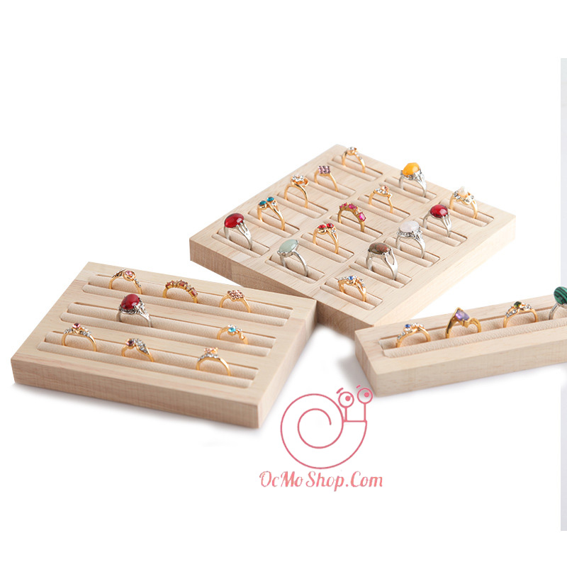 [HCM]Hộp đựng nhẫn khay trưng bày nhẫn bằng gỗ cao cấp