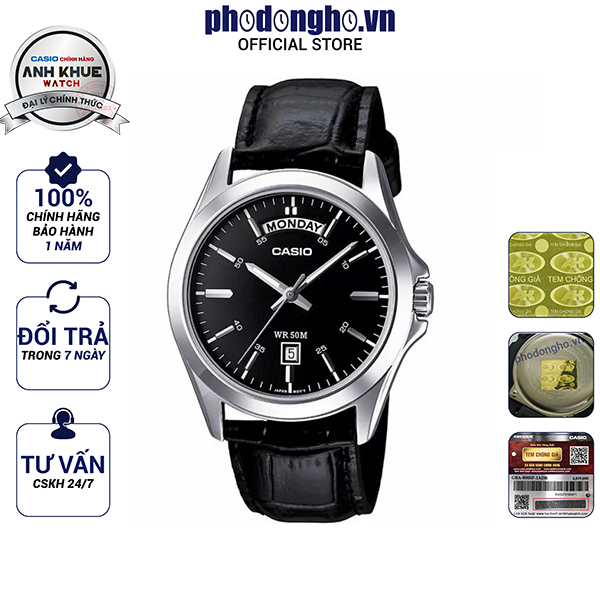 Đồng hồ nam dây da Casio Anh Khuê MTP-1370L-1AVDF