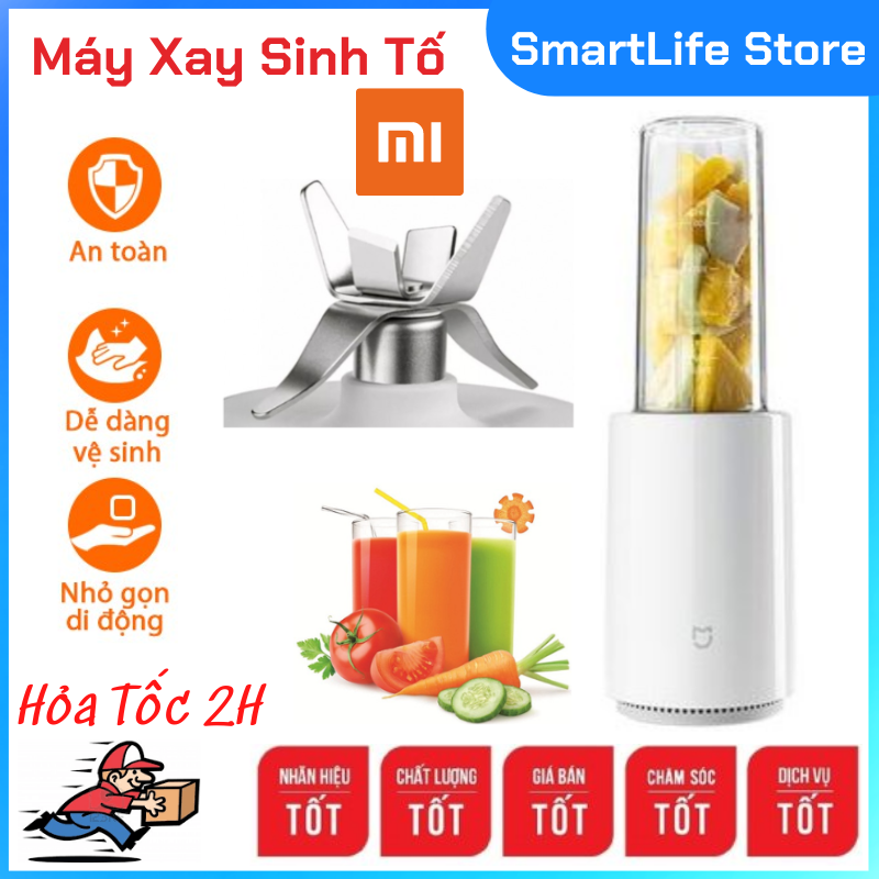 Máy xay sinh tố xiaomi mijia mjllj01pl 500ml máy xay cầm tay công suất 350w đạt tốc độ 20000 vòng / phút