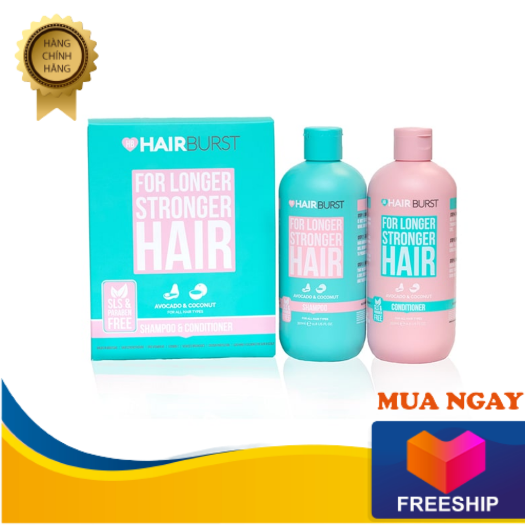 Cặp dầu gội & xả Hairbust chống rụng tóc 350ml của Anh