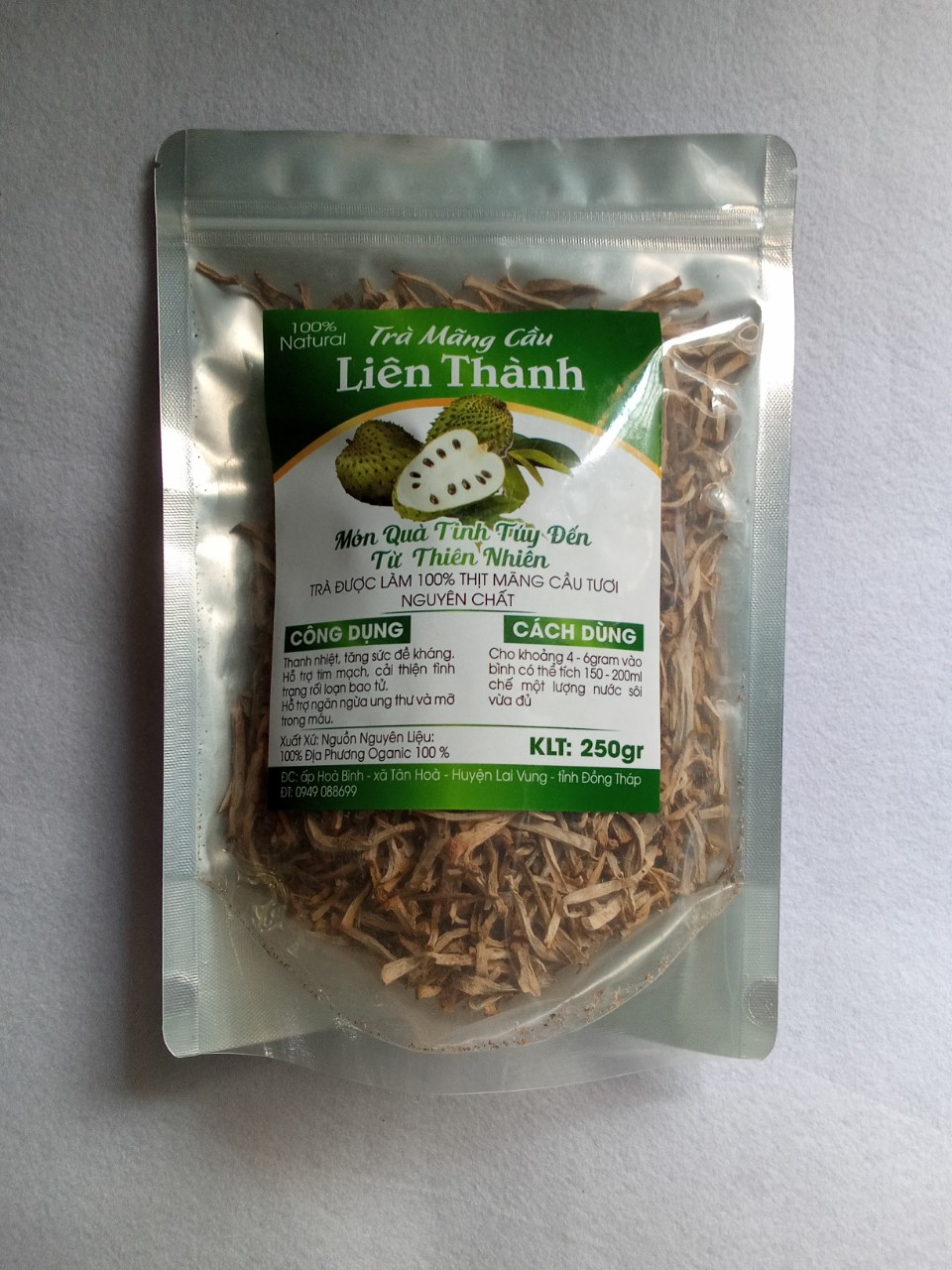 Trà mãng cầu xiêm , gói 250 gram , sản phẩm uy tín đã được tin dùng