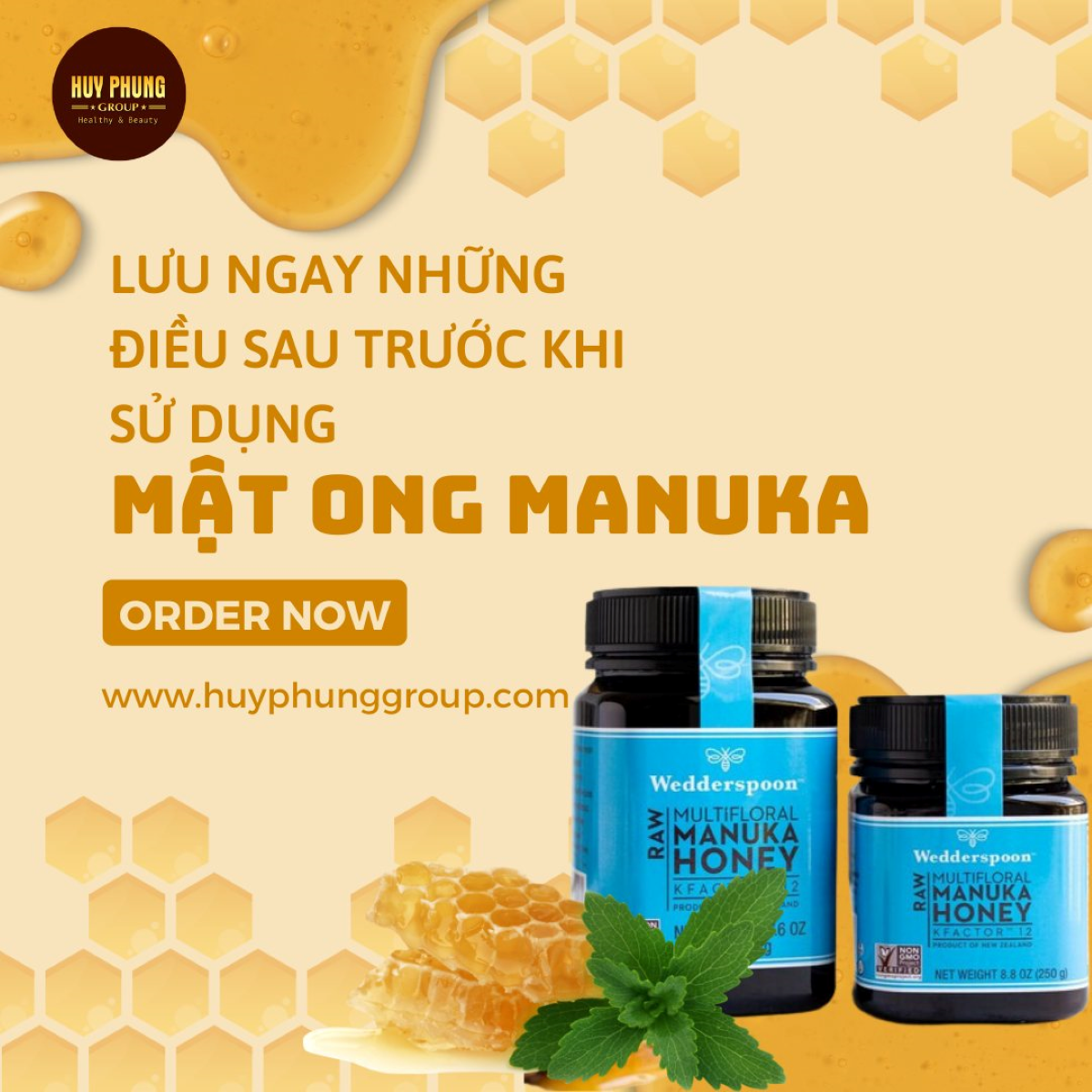 Wedderspoon Raw Manuka Honey Raw Multifloral Kfactore 12 500g