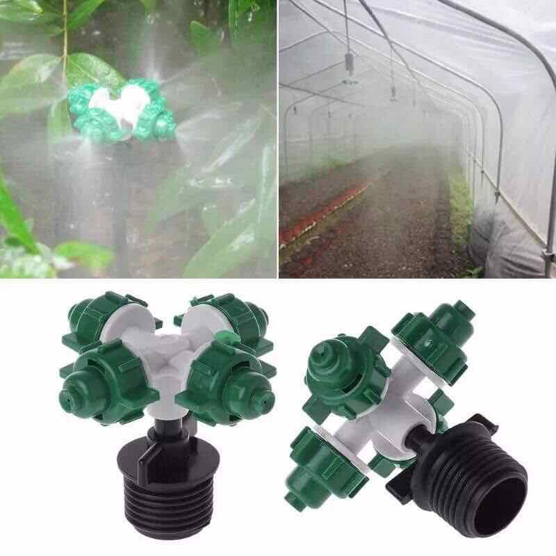 Đầu phun sương 4 hướng kèm kết nối ren ngoài 21