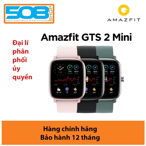 Đồng hồ amazfit gts 2 mini đồng hồ thông minh amazfit gts 2 mini- bản quốc tế - ngôn ngữ tiếng việt gps theo dõi nhịp tim đo nồng độ oxy - bảo hành 12 tháng