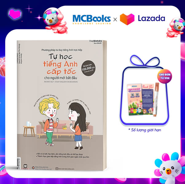Sách - tự học tiếng anh cấp tốc cho người mới bắt đầu phiên bản 4 màu - kèm app học online