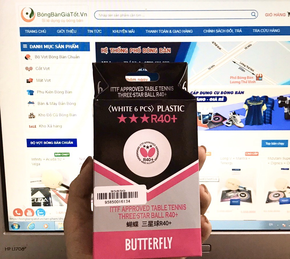 Bóng butterfly r40+ 3 sao 6 quả