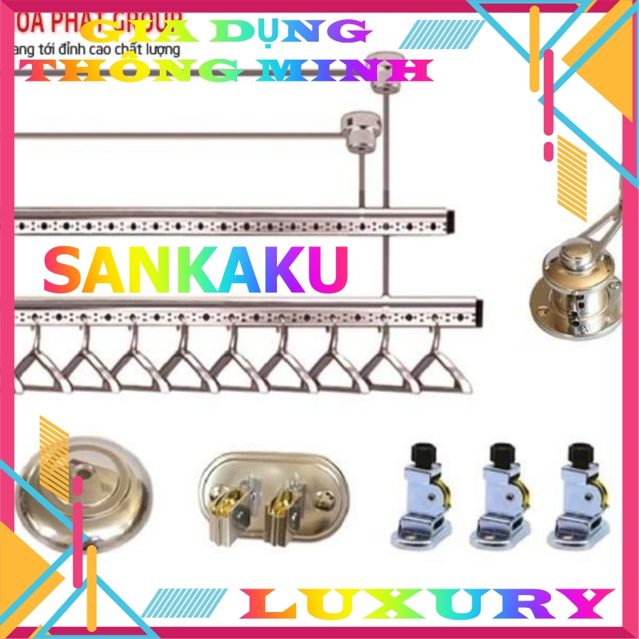 Giàn phơi thông minh bắt trần sankaku nhập khẩu 2023 chính hãng, mẫu giàn phơi quần áo hot nhất hiện nay