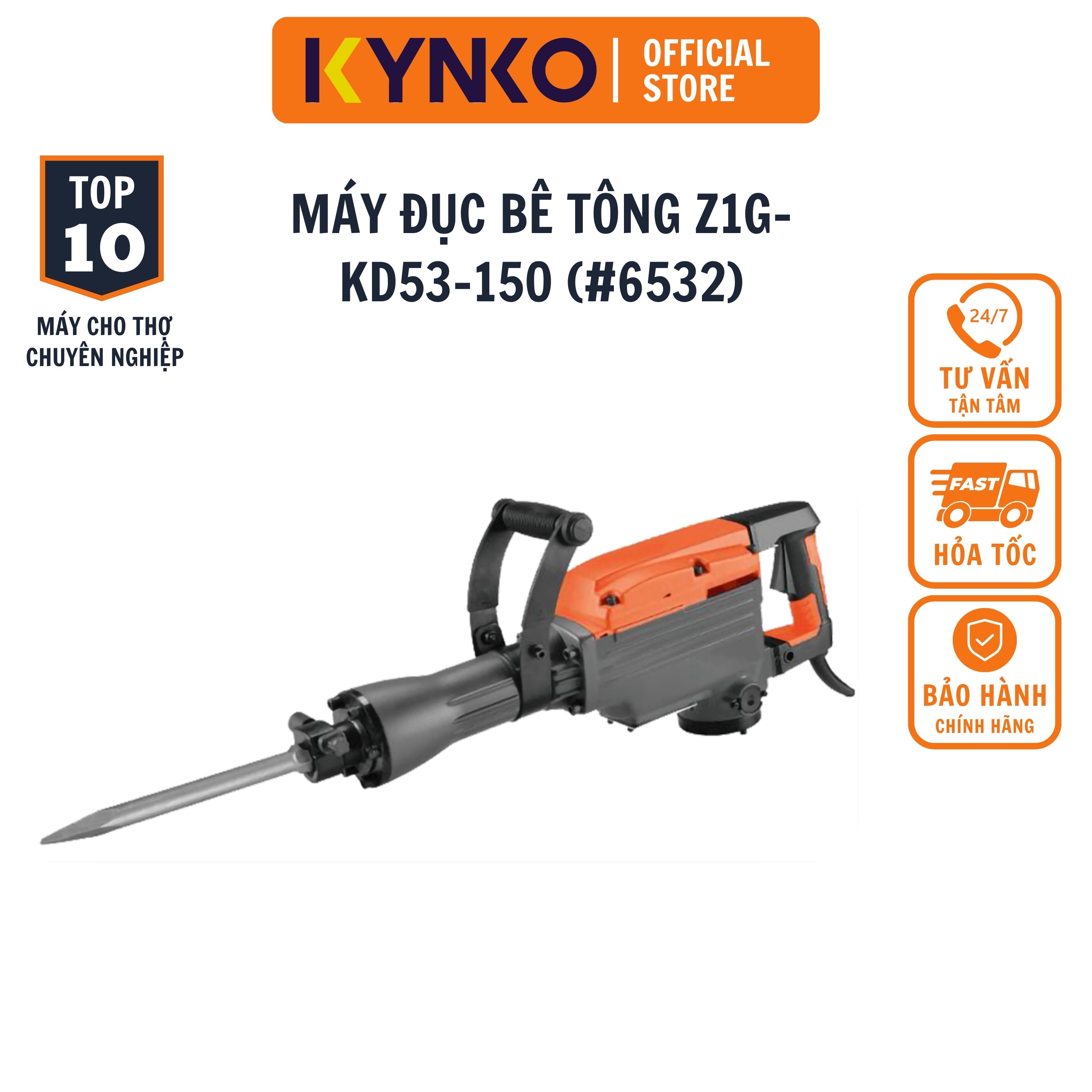 Máy đục bê tông cầm tay cỡ lớn chính hãng kynko z1g- kd53 -150 # 6532