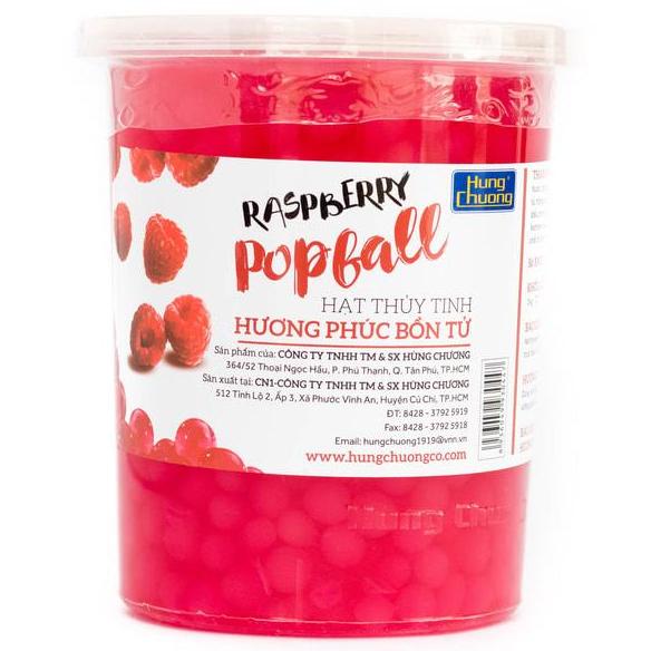 Thạch thủy tinh Popball Hùng Chương Phúc bồn tử Hộp 1kg uống trà, trà sữa