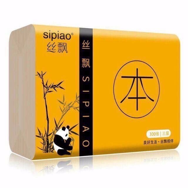Giấy ăn gấu trúc siêu dai sipiao - combo 2 gói -gói 300 tờ