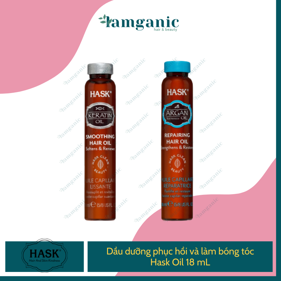 Tinh dầu dưỡng tóc hask oil 18 ml phục hồi tóc hư tổn, khô rối và gãy rụng