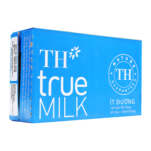 Thùng Sữa tươi TH true milk 180ml it đường 48 hộp
