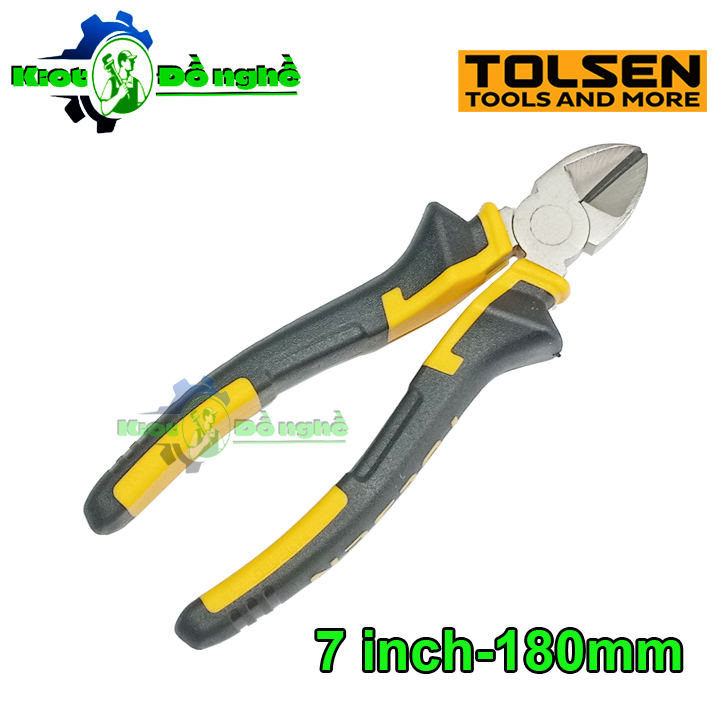 Kìm cắt dây điện đa năng 7 inch tolsen 10004-kìm cắt dây thép mỏ nghiêng sử dụng sửa chữa xe máy, nhà cửa - kiot đồ nghề