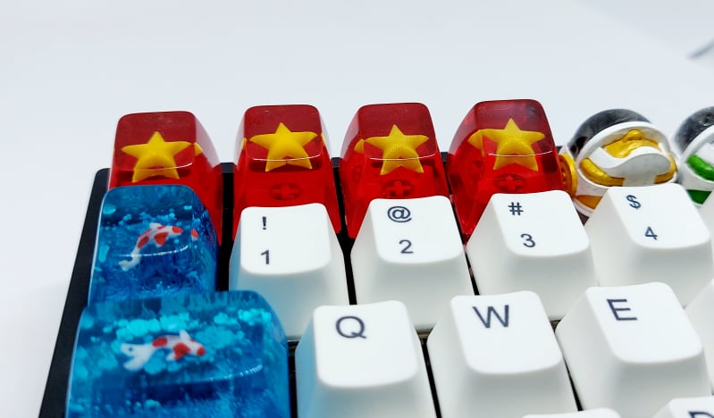 Keycap artisan Quốc Kỳ Việt Nam profile SA trang trí bàn phím cơ gaming