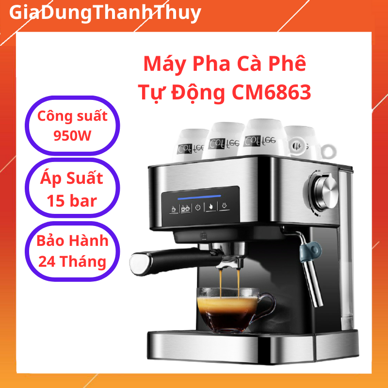 Máy pha cafe espresso, máy pha cà phê tự động cm6863