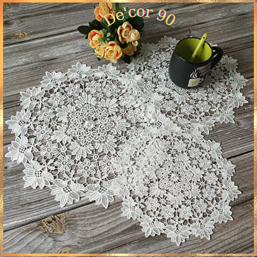 Miếng lót bình hoa De'cor, thảm ren lót bình hoa