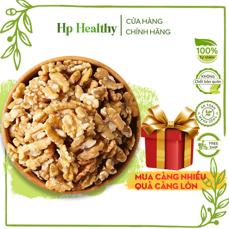 [ Loại Cao Cấp ] Nhân hạt Óc Chó Walnuts Nuts Hp Healthy 500G bánh kẹo đồ ăn vặt mùa Tết mứt Têt khoa học có giấy VS ATTP