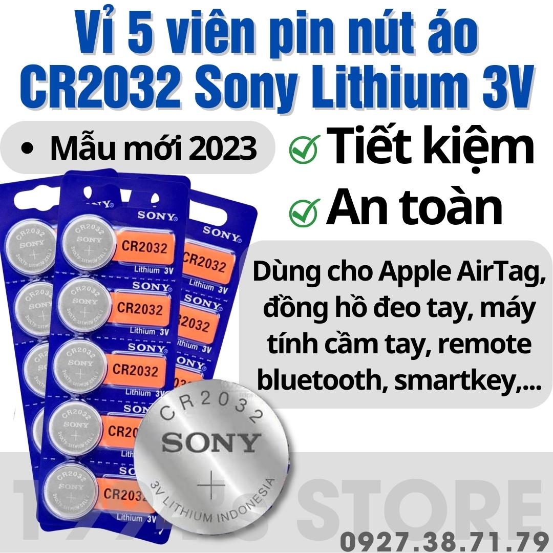 (CÓ SẴN) Vỉ 5 Viên Pin Sony/Panasonic CR2032 / CR2025 / CR2016 / LR44 AG13 Pin 3V Lithium Made in Indonesia - Chính hãng