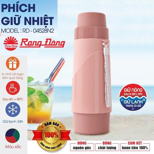 Phích giữ nhiệt Rạng Đông 450ml giữ nóng 6h, giữ lạnh 12h