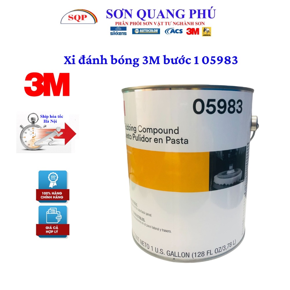 Xi đánh bóng 3M 05983 bước 1 pas 3M mẫu mới 2022 chuyên dụng tẩy vết xước, làm bóng bề mặt SONQUANGPHU422