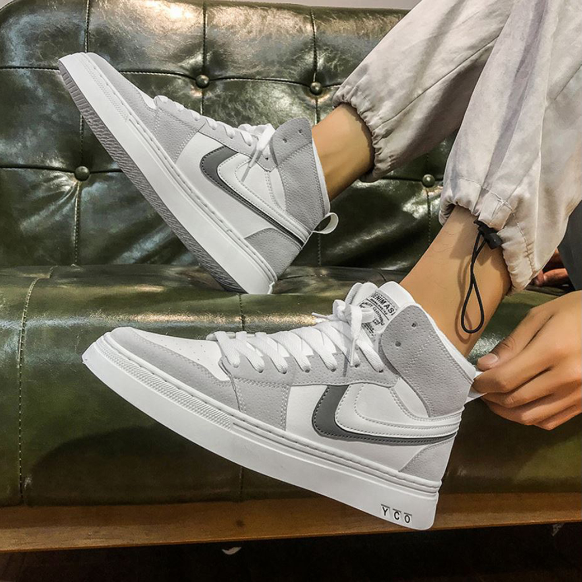 Giày sneaker nam cao cấp High Top Korean Trendy