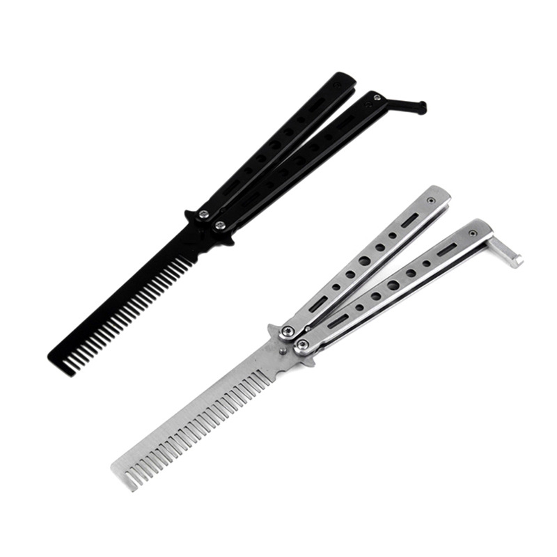 Lược gấp bướm bằng thép không gỉ cầm tay, lược ném bằng thép không gỉ đầu dầu