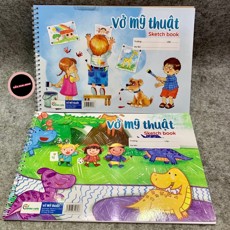 Vở vẽ mỹ thuật lò xo 40 trang khổ A4