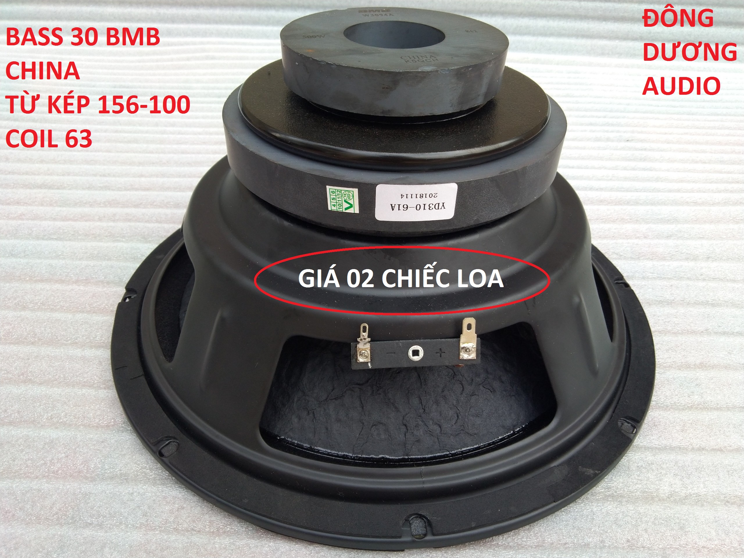 Loa bass 30 bmb china coil 65mm - giá 1 cặp - bass 3 tấc bmb