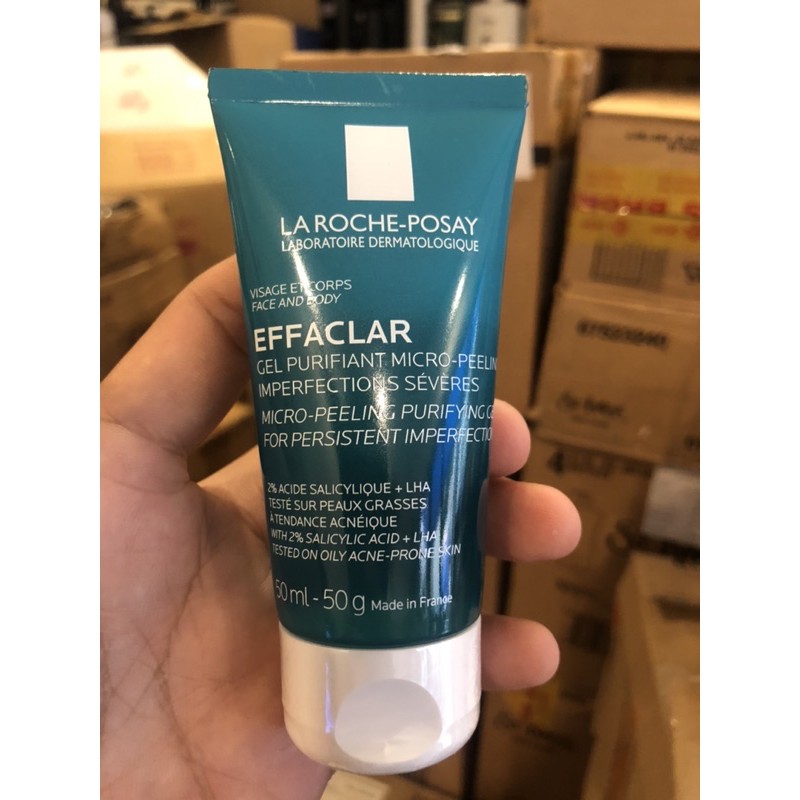 Gel rửa mặt la roche-posay giảm mụn cho mặt, toàn thân 50ml