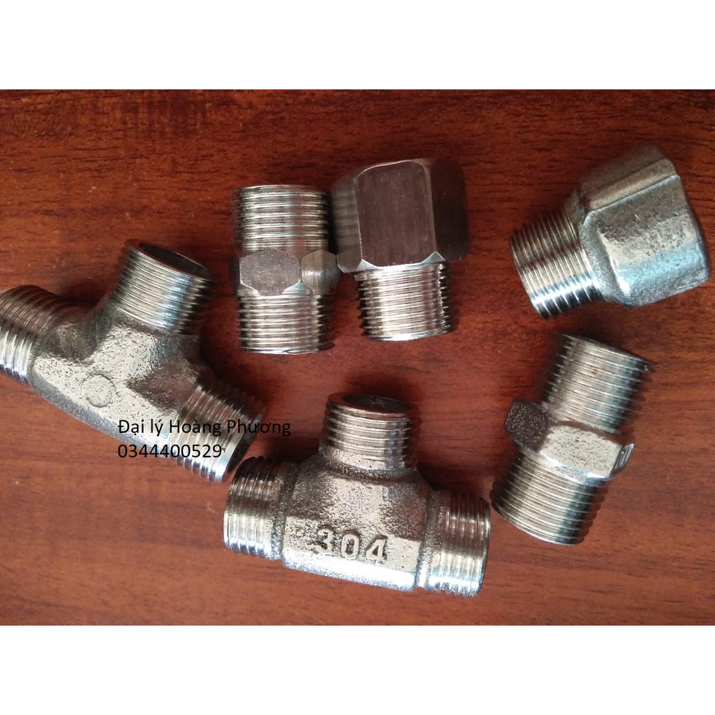 Tê, nơ, kép inox 304-201 d15 dùng lắp phụ kiện nhà tắm
