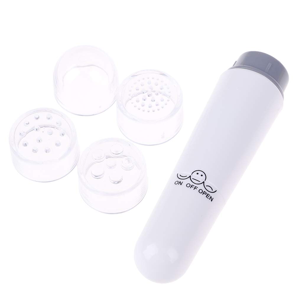 (Tặng Kèm 1 SP Random) Máy Mini Massage mắt 4 đầu body cơ thể - Massage mặt mini cầm tay kèm 4 đầu massage tiện dụng màu trắng (10x2,5cm) - Device Massager Mini