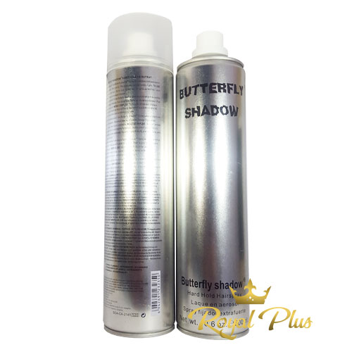 Gôm xịt tóc Butterfly Shadow (gôm bạc) - hàng chuẩn Gió to bão lớn cũng không làm bay được kiểu dáng tóc của bạn. Dùng được cho tất cả các loại tóc và đặc biệt hỗ trợ tốt cho tóc yếu hoặc kiểu tóc dựng lên.